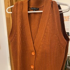 Velvet Heart Red Button Down Knit Vest